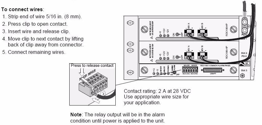 Installation Step 5: (optional) Connect External Alarm Devices Connect the external alarm signaling devices to the alarm relay contacts.