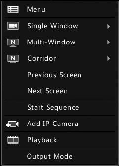 Button Name Description Exit Click to exit the toolbar. Status Icons in Preview Window The following icons indicate alarm, recording and audio status.