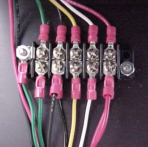 3. Remove all 5 AC wires from the input side on the AC Terminal block Do not remove the wires from the output side of the AC Terminal block Red White Yellow Black Green Do not remove AC Terminal