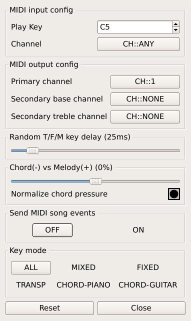 11.Interacting with external MIDI modules The MIDI Player Pro can be instructed to send MIDI START/STOP and SONG position events by setting «Send MIDI song events» to «ON» in the view mode dialog