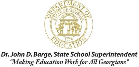 GEORGIA DEPARTMENT OF EDUCATION OFFICE OF THE STATE SUPERINTENDENT OF SCHOOLS TWIN TOWERS EAST ATLANTA, GA 30034-5001 TELEPHONE: (800) 869-1011 FAX: (404) 651-5006 http://www.gadoe.