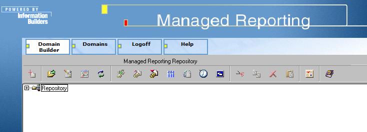 MRE - Managed Reporter Upon signing on to MRE you are in the Managed Reporter. There are 3 components that comprise the Managed Reporter: 1 2 3 1. The Menu Bar 2. Managed Reporter Toolbar 3.