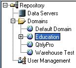 Contains the domain(s) granted to you by the Warehouse Group, usually one domain per agency. The Menu Bar Each tab shown is dependent on what Role you have been assigned by your Administrator.