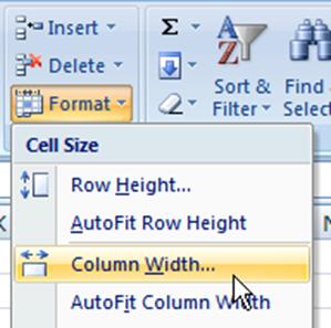 Double click the groove to go just wide enough for the column s widest entry.