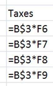 5 When we copied it down, the row numbers updated to D7, D8, and D9. Absolute Addressing In some cases you may not wish the cell references to update when you copy a formula.