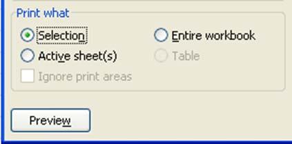 Print Selection Method This method is useful if you intend to print the area specified just once; for all other prints, you will be printing out the entire sheet. 1.