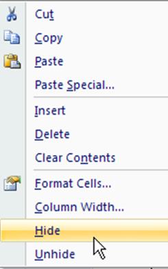 (Tip: Hold down your CONTROL key to add additional non adjacent columns to the selection.) 2.