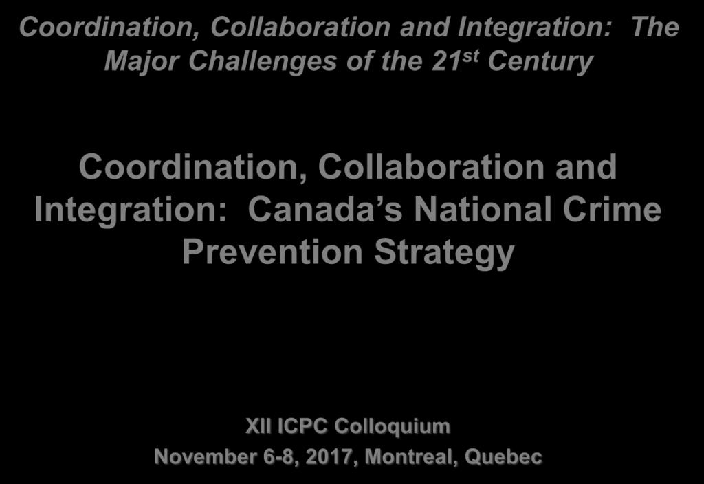 ICPC Colloquium November 6-8, 2017,