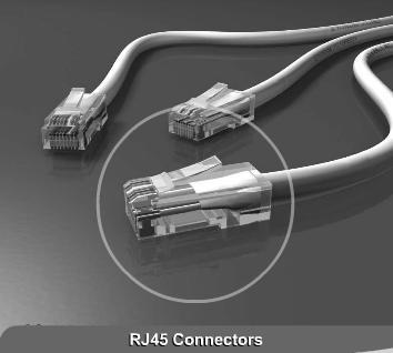 such as CAT5 using RJ45 connectors LAN is a very high