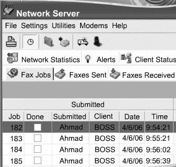 server manages printers and print jobs A database server