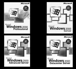 Windows 2000 comes in four versions which are Professional, Server, Advanced Server and Datacenter Server