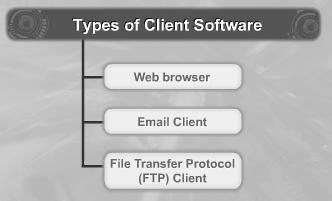 LESSON 98 CLIENT SOFTWARE FUNCTIONS OF WEB BROWSER A web browser is a software application that enables a user to display and interact with HTML documents