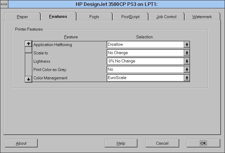 HP DesignJet Printing Guide HP DesignJet Driver Information for Windows 3.