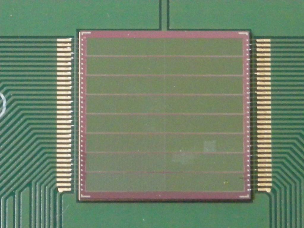 Detector components Monolithic, 64-pixel SiPM matrices from FBK-irst/ AdvanSiD Gabriela Elements of 1.5 x 1.4 mm2 in a 1.5 x 1.5 mm2 pitch.