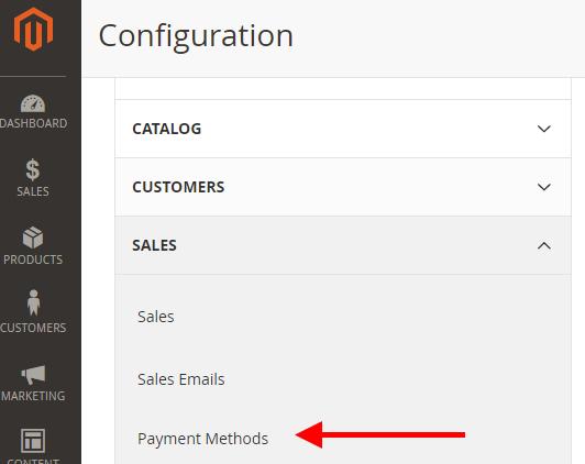 3.3 Magento 2 Configuration for PX Fusion 1. Navigate to the Magento 2 Payment Methods page (Stores > Configuration > Sales > Payment Methods). 2. Find Payment Express PxFusion payment method. 3.