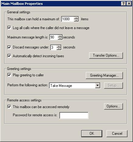 92 FaxTalk Multiline Server 9.0 From FaxTalk Multiline Server, click on the Tools menu, and click Options. In the configuration list on the left, click on Voice Messaging.