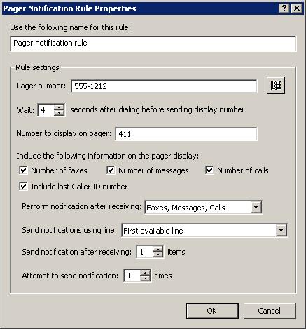 Chapter 3 - Configuring FaxTalk Multiline Server 21 Creating pager notification rules A pager notification rule provides a way to have FaxTalk Multiline Server dial a pager number and send numeric