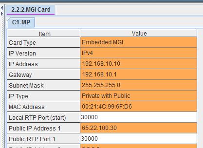 2.2. MGI Card is used to assign the MGI IP Type This system is a 7200S so it has embedded MGI card type.