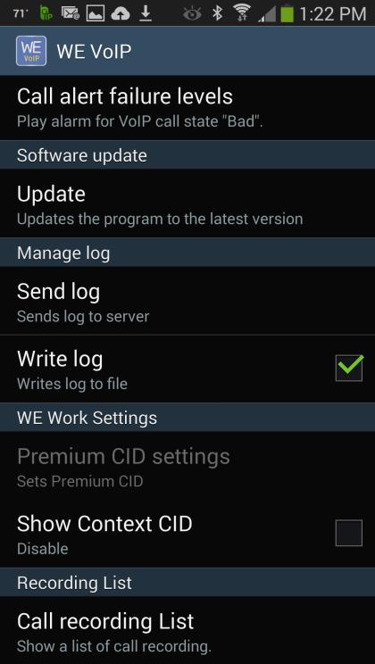6.5 Trouble Shooting Logs The Client application can write fault logs to a folder on your phones.