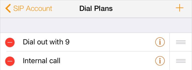 to reorder. 2. Tap Dial Plan (Number Prefixes). 3.