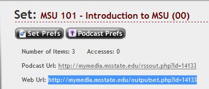 Adding Podcast and Web URL Links Adding a Media Link to mycourses To add media to mycourses, users can copy the URL(s) from mymedia and add it as a weblink in a folder created within the course.