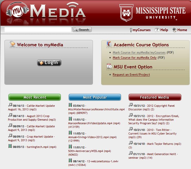 Accessing mymedia mymedia Getting Started mymedia is a media management system that allows for faculty storage and management of media.