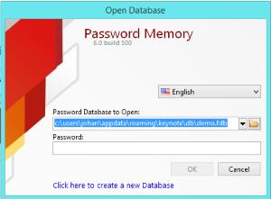 Running Password Memory for the first time Start Password Memory by choosing the Password Memory shortcut from the Windows Start Menu. FIGURE 1.
