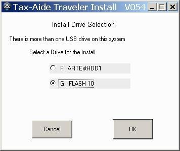 Selecting the USB Drive If Traveler Mode has been selected and there is more than one eligible USB drive, the user is asked at this point to select the drive where the TrueCrypt Volume is to be