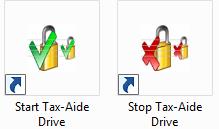 Using Local Mode When a TrueCrypt Volume is created on the C drive by the TATCD Installer, two Icons are put on the desktop.