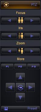 (Fig. 1-31) Selecting the Preset button will open the PTZ Preset Position Control dialog box. (Fig.