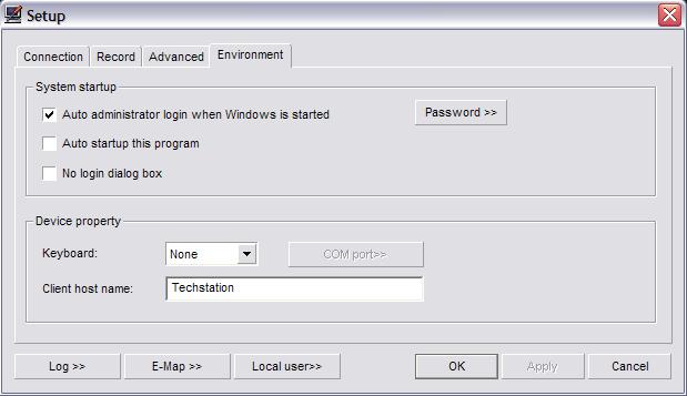 (Fig. 3-7) Log Button The Log button will open the Log Viewer dialog box. (Fig.