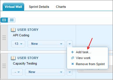CREATE A TASK Within each user story, you can create tasks that are assigned to individual team members. That way, you can keep a detailed record of the progress for each story.