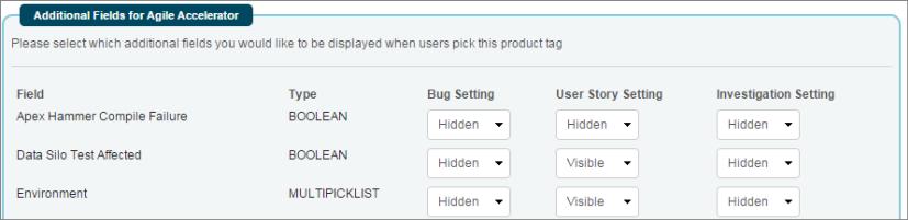CUSTOM FIELDS FOR PRODUCT TAGS Add custom fields to Product Tags for values that are unique to a particular Team or Product Tag.