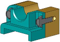 Lesson 5: SolidWorks Toolbox Basics Cosmetic Represents some details of the hardware. Cosmetic display shows the barrel of the bolt or screw and represents the size of the threads as dashed lines.