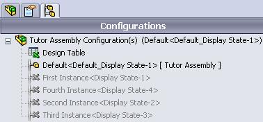 10 Switch to the ConfigurationManager. Each of the configurations specified in the design table should be listed.