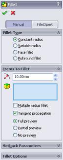 Save the Part 1 Click Save on the Standard toolbar, or click File, Save. The Save As dialog box appears. 2 Type box for the filename. Click Save. The.sldprt extension is added to the filename.