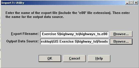 (4) Click OK and the file will be exported. (5) Add the coverage to the data frame using Add data tool in ArcMap.