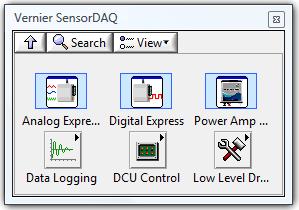 SensorDAQ Palette The SensorDAQ is a device that is designed to be programmed using LabVIEW development software.