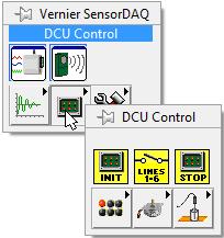 DCU Control In most cases the Express VIs, the DAQ Assistant, the Data Logging palette, and the DCU palette provide the flexibility and power you will need for creating your custom SensorDAQ