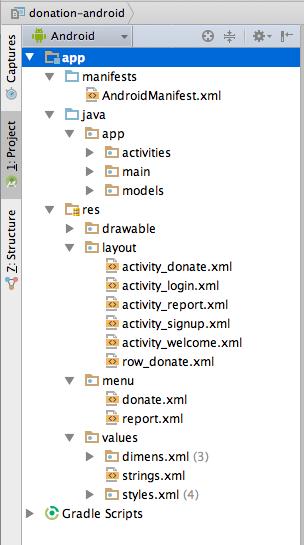 Project Structure - Detail AndroidManifest.