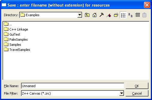 The GUI Maker creates two files with the same name. For our example these are Compute.zrc and Compute.h. The header file contains the Z++ canvas structure for inclusion in source files.