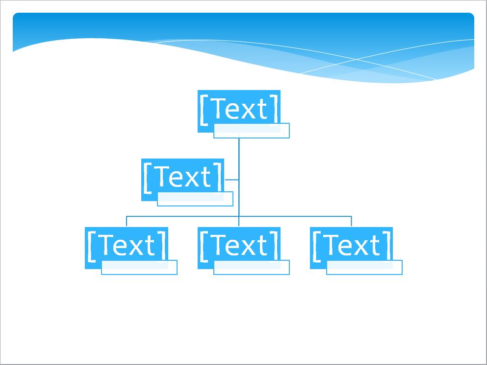 2. Modifying a SmartArt Graphic SmartArt Organizational Chart Every SmartArt graphic contains text labels where you