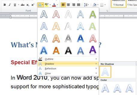 What s New in Word 2010?