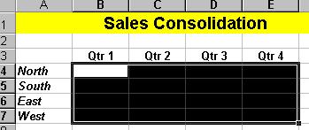 Microsoft Office Excel 2010 Level 2 17 Consolidating Rows and Columns Select Data Consolidate from the Menu Consolidating Rows and Columns To consolidate data by Position