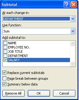 Microsoft Office Excel 2010 Level 2 45 To use SUBTOTAL Once you have filtered your data the next thing to decide is what order do you want your data to be presented in.