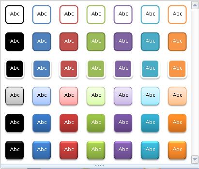 Select the shape From the Format tab and the Shape Styles group of buttons, selecty the style required.