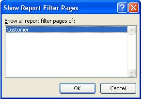 PivotTable group of buttons, select the drop down arrow then Show Report Filter Pages You will see