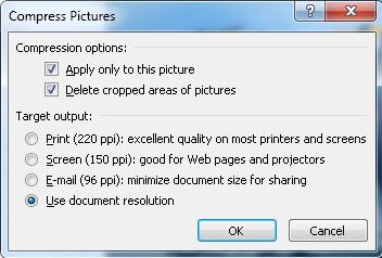 Change the Picture Reset Picture You can decide what the target output will be too and select from Print, Screen or Email Just select the options required and click the OK button Click the Change