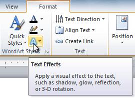 4. Hover over an effect category. A drop-down menu will appear.