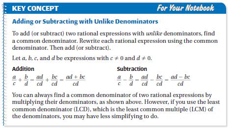 Factor the polynomials. 2. Rewrite all monomials as a product of primes. 3. Look for commonalities.